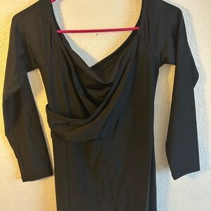 Elegant Black Long Sleeve Dress